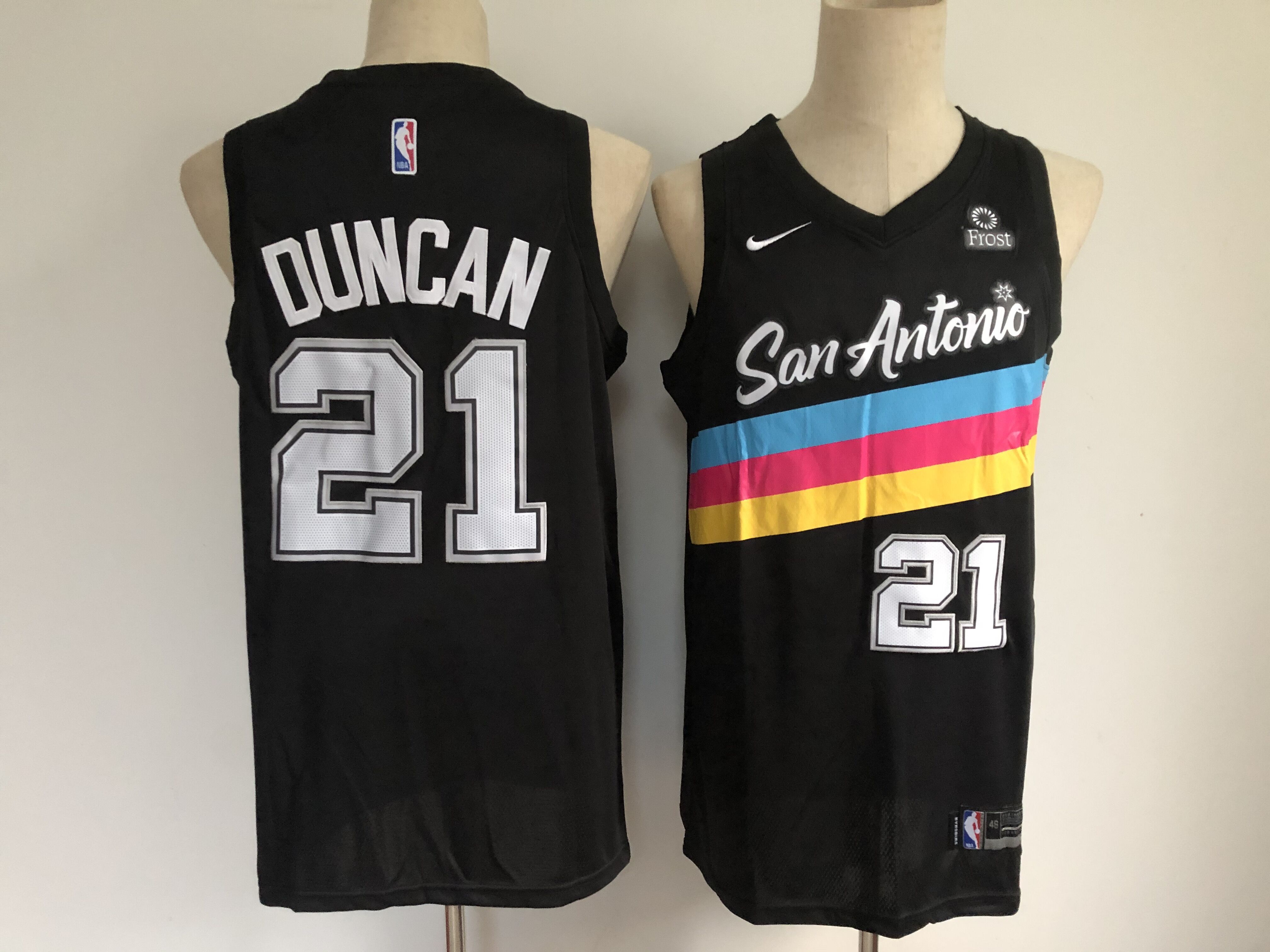 Cheap Men San Antonio Spurs 21 Duncan Black Nike City Edition NBA Jerseys